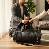 Rubicon Seyahat & Spor Çantası - Duffle Bag Faux Leather ( Vegan Deri ) - Siyah