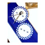 rubihome Modern Nazar Boncuğu 6 Kişilik Porselen 19 Cm Pasta Takımı - Seti