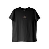 Rubik Küp Desenli Nakış Siyah T-Shirt