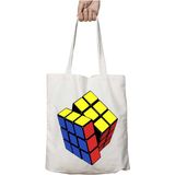 Rubiks-Cube-Free-Download-Png Zeka Küpü Iki Tarafı Kalıcı Baskılı Yıkanabilir Çanta