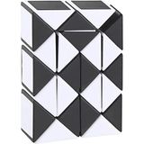 Rubiks Snake Şekilden Şekle Giren Stres Giderici Oyuncak Dikkat Beceri Gelişim Oyuncağı 24 Adım Siyh