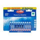 Rubin Alkalin AAA 1,5V 20'li İnce Pil