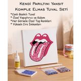 Rübiş Fotoğrafçılık Taşlı Elmas Mozaik Tuval Seti - Leopar Desenli Dil