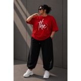 Rubonia Unisex Büyük Beden Oversize Baskılı 2'li Eşofman Takımı Rahat Kalıp Günlük Salaş Takım XL-2XL-3XL-4XL-5XL-6XL-7XL-8XL-9XL