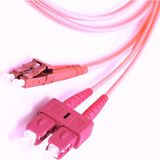 Rubu Fiber Kablo 5 Metre Sc-Lc Om4 Multi Mode 2.0mm 50/125 Duplex Patch Cord