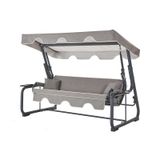Rubus 4 Kişilik Bahçe Balkon Teras Salıncağı - Kırçıllı Gri