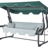 Rubus 4 Kişilik Bahçe Balkon Teras Salıncağı - Yeşil Çizgili