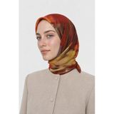 Ruby Desen Organik Eşarp Bordo