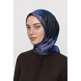 Ruby Desen Organik Eşarp Safir