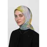 Ruby Desen Organik Eşarp Yeşil