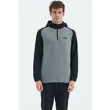 Ruby Gri Melanj Standart Kalıp Polar Erkek Sweatshirt - 88300