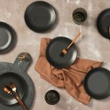 Ruby Seasons Siyah 6 Kişilik Pasta Tabağı Seti 18cm