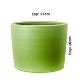 Ruby Terra Cotta Saksı Mint Yeşili 17cm