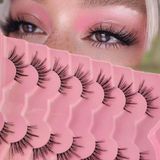 Rubyface 7li Yarım Boy İpek Kirpik - 3d Yarım Ay İpek Takma Kirpik - B37
