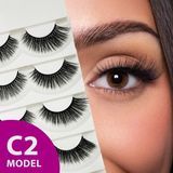 Rubyface Doğal Görünümlü İpek Bütün 5li Takma Kirpik Seti- 5 Çift Gerçek Takma Kirpik- Model: C2