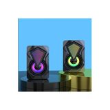 Rucas Bilgisayar Hoparlörü Rgb Led Işıklı Gaming Oyuncu Hoparlörü 3.5mm Jack Usb Speaker 1+1 Ses Sistem