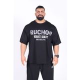 RUCHON NUTRITION Bigsize - R.R. Quality 2805 Erkek Geniş Kalıp Sporcu Tişört - Fitness & Spor Giyim - Rahat Pamuklu