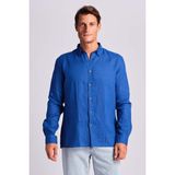 Ruck & Maul % 100 Pamuk Relaxed Fit Dokuma Gömlek Erkek Gömlek RMM025000014 24865 - Saks - XL