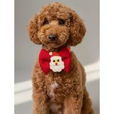 Rudolph Küçük Irk Köpek Papyon Tasması | Kırmızı Fiyonk Boyun Aksesuarı | Noel Temalı Köpek Süsü