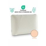 Rudu Tencel Kılıf, Ortopedik, Sertifikalı Visco Sünger Yastık 60x40x15 cm 1250gr Omuz/Boyun Destekli
