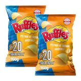 Ruffles Peynir ve Soğan Aromalı Patates Cipsi Parti Boy Ruffles Peynir ve Soğan Aromalı Patates Cipsi Parti Boy 2 x 160 g