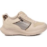 Ruffon Bej Leopar Fileli Hafif Kadın Spor Ayakkabı 1017 Z - Bej - Leopar