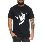 Ruffy Face Zorro One Manga Erkek Ruffy T-Shirt Anime Piece - Siyah - L