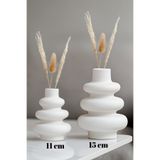 rufhomedesign 2 Li İskandinav Tarzı Bohem 15cm&11cm Pinterest Pampas Vazosu Dekoratif Salon Aksesuarı Masa Süsü