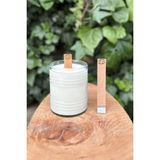 Rufus Concept Ahşap Mum Fitili ve Yapışkanlı Fitil Sehpası 10 Adet (15x100x0,5mm) YENGEÇ BURCU MODEL-2 - Ahşap Rengi