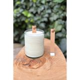 Rufus Concept Ahşap Mum Fitili ve Yapışkanlı Fitil Sehpası 10 Adet (15x100x0,5mm) YİN YANG - Ahşap Rengi