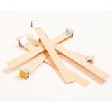 Rufus Concept Ahşap Mum Fitili + Yapışkanlı Sehpa - 100 Adet ( 15mm x 150mm x 0,5mm ) - Ahşap Rengi