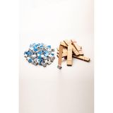 Rufus Concept Ahşap Mum Fitili + Yapışkanlı Sehpa - 100 Adet ( 20MM x 100MM x 0,5mm ) - Ahşap Rengi