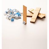 Rufus Concept Ahşap Mum Fitili + Yapışkanlı Sehpa - 30 Adet ( 25MM x 100MM x 0,5mm ) - Ahşap Rengi