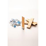 Rufus Concept Ahşap Mum Fitili + Yapışkanlı Sehpa - 30 Adet (25mm x 100mm x 0,5mm)