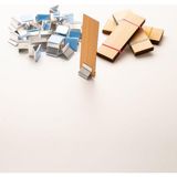 Rufus Concept Ahşap Mum Fitili + Yapışkanlı Sehpa - 30 Adet ( 25MM x 75MM x 0,5mm ) - Ahşap Rengi