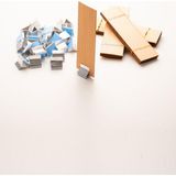 Rufus Concept Ahşap Mum Fitili + Yapışkanlı Sehpa - 30 Adet ( 30MM x 100MM x 0,5mm ) - Ahşap Rengi