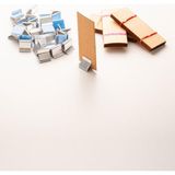 Rufus Concept Ahşap Mum Fitili + Yapışkanlı Sehpa - 30 Adet ( 30MM x 75MM x 0,5mm ) - Ahşap Rengi