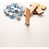 Rufus Concept Ahşap Mum Fitili + Yapışkanlı Sehpa - 40 Adet ( 25MM x 75MM x 0,5mm ) - Ahşap Rengi