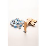 Rufus Concept Ahşap Mum Fitili + Yapışkanlı Sehpa - 40 Adet (25mm x 75mm x 0,5mm)