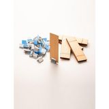 Rufus Concept Ahşap Mum Fitili + Yapışkanlı Sehpa - 40 Adet ( 30MM x 100MM x 0,5mm ) - Ahşap Rengi