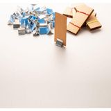 Rufus Concept Ahşap Mum Fitili + Yapışkanlı Sehpa - 40 Adet ( 30MM x 75MM x 0,5mm ) - Ahşap Rengi