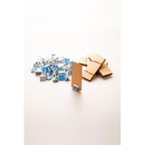 Rufus Concept Ahşap Mum Fitili + Yapışkanlı Sehpa - 40 Adet (30mm x 75mm x 0,5mm)