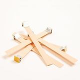 Rufus Concept Ahşap Mum Fitili + Yapışkanlı Sehpa - 50 Adet (150mm x 15mm x 0,5mm)