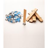Rufus Concept Ahşap Mum Fitili + Yapışkanlı Sehpa - 50 Adet ( 20MM x 100MM x 0,5mm ) - Ahşap Rengi