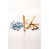 Rufus Concept Ahşap Mum Fitili + Yapışkanlı Sehpa - 50 Adet ( 20MM x 150MM x 0,5mm ) - Ahşap Rengi