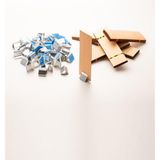Rufus Concept Ahşap Mum Fitili + Yapışkanlı Sehpa - 50 Adet ( 30MM x 100MM x 0,5mm ) - Ahşap Rengi