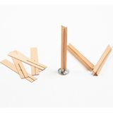 Rufus Concept Artı Model Ahşap Mum Fitili ve Yapışkanlı Fitil Sehpası 100 Adet ( 15mm x 100mm x 0,5mm ) - Ahşap Rengi