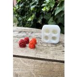 Rufus Concept Böğürtlen Dörtlü Mum Kalıbı (Silikon) (2 x 1,7 x 2 cm) (Küçük Süsleme Kalıbı) 1 Adet