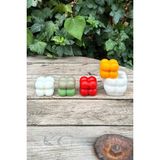 Rufus Concept Bubble Küp Mini Silikon Mum Kalıbı - Beyaz