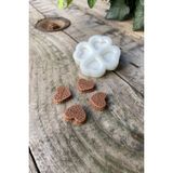 Rufus Concept Kalp Bisküvi 4'lü Silikon Mum Kalıbı - Beyaz